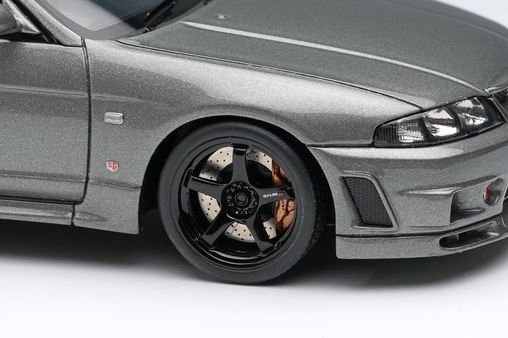 Make Up EIDOLON Nissan SKYLINE BCNR33 CRS 2022 Dark Metal Gray Finished Model EM770 1/43 GT-R (NISMO Version)