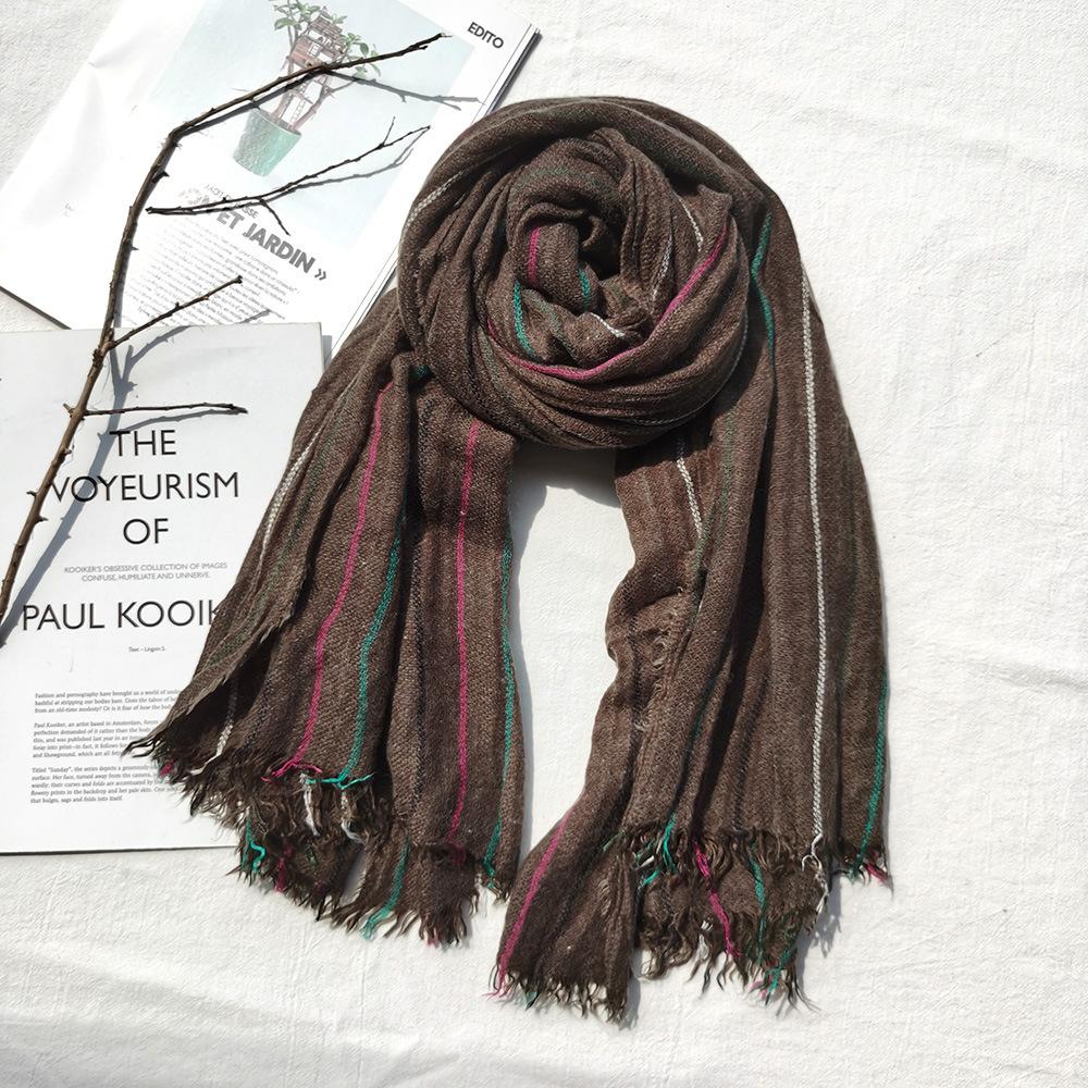 

Осень Зима Теплый Шерстяной Мужской Шарф Мода Мужской Бренд Полосатые Шарфы Повседневный Пашмина Мужские Аксессуары Шейный платок Буфанда Шаль