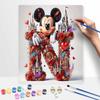 Disney DIY Oil Painting Kits Mickey Letter N Floral Castle Home Decor Craft Gift Ideas For Room Wall Art Paint By Numbers Canvas Set