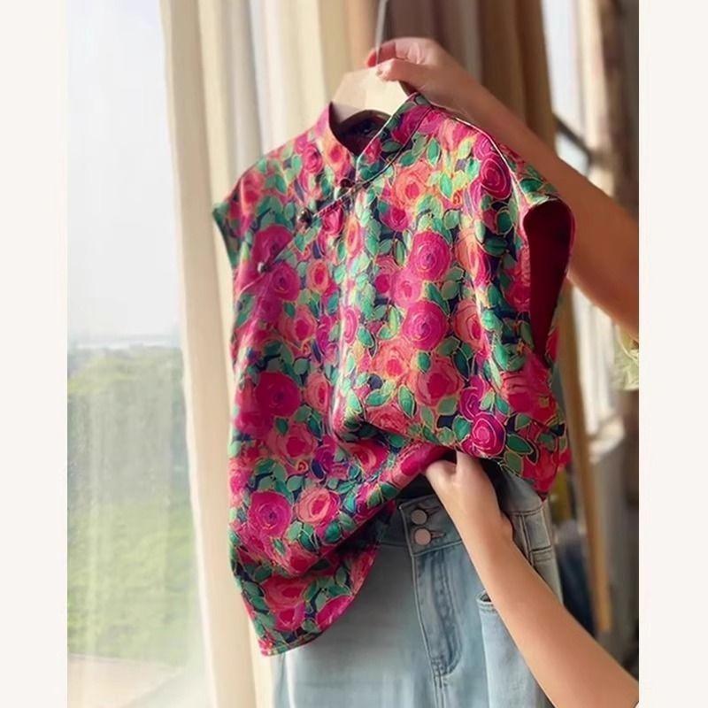 Premium Sleeveless Thin Summer Shirt Women's T-Shirt Printed Shirt