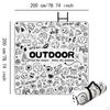 Folding Picnic Blanket Aluminum Film Base Multipurpose Play Mat Water Resistant Outdoor Camping