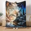 Wolfsmuster Flanelldecke Hohe Qualität Warm Bequem Decke für Alle Jahreszeiten Perfekt für Geschenke Heimdekoration