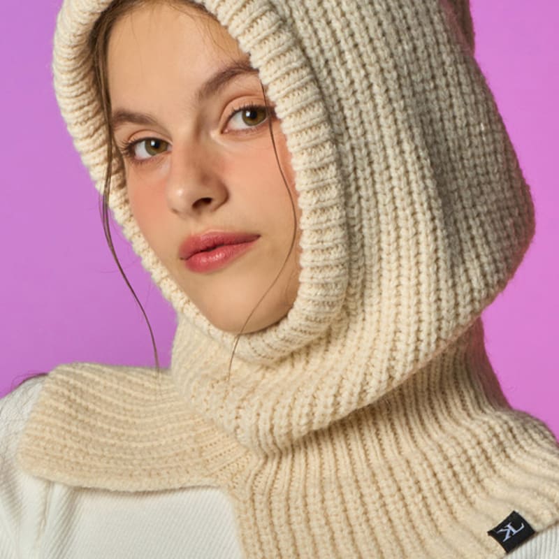 

KOLEAT [Real Knit ver.] Winter Face Warm Balaclava Hat [Ivory] Ivory_FREE