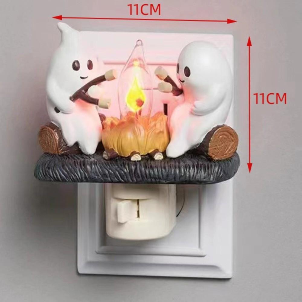 Geister Lagerfeuer Flackerndes Nachtlicht US-Stecker Gruselige Lagerfeuerlampe Heimdeko