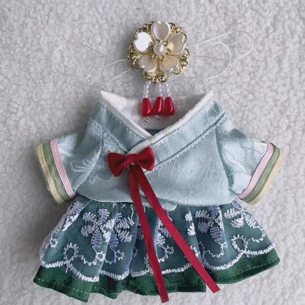 

For Labubu I II III Dolls Clothes for Korean Traditional Dress Hanbok Outfit Doll Accessories National Costumes Suit no doll