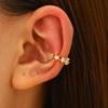 1Pc Horse Eye Zircon Earcuff Clips On Earring for Women Girls No Fake Piercing Cartilage Star Crystal Earring Ring Without Hole