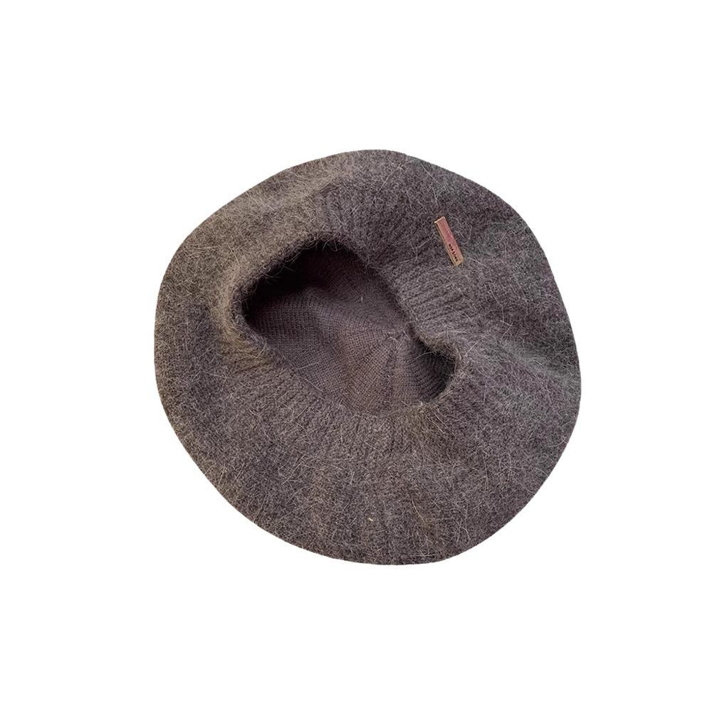 Korean Version of Autumn and Winter New Rabbit Hair Beret Women's Retro British Painter Hat Trendy and Versatile Face Showing Hat