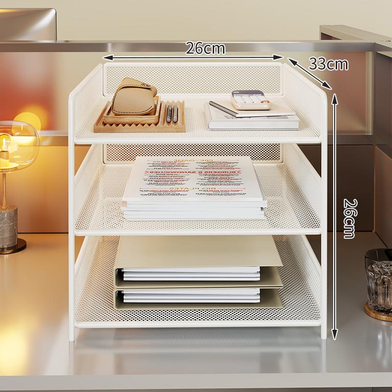 Multi-Functional Metal Document Rack - Large Capacity Office Storage Organizer