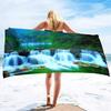 Microfiber Beach Towel, Sand Free Beach Blanket, Quick Dry Sand Free Lightweight Large Oversized Beach Towel Waterfall Print