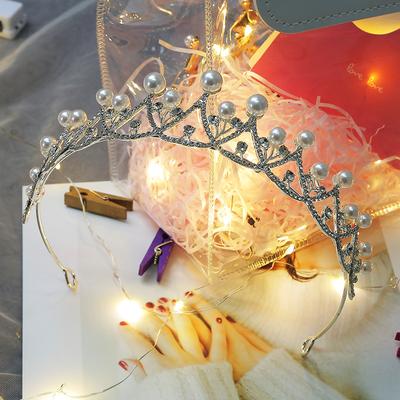 Bridal Crown Tiara Alloy Rhinestone Headband Pearl Crown New Luxury Crown Wedding Dress Accessories