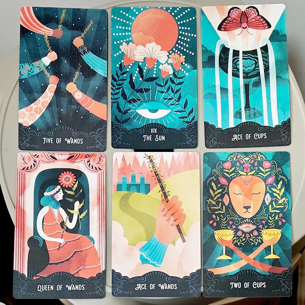 12*7cm Sternenmädchen Tarot Deck 78-Karten Deck Ästhetische Himmlische Göttliche Tarotkarten in Zweiteiliger Stabiler Box Doppelgeprägt