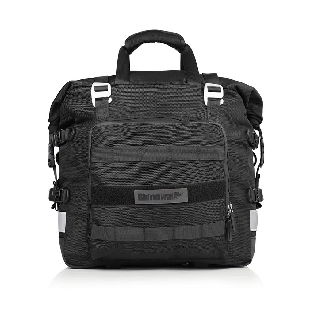 Polyester Motorcycle Bag 20L Large Capacity Universal Side Saddle Bag with Removable Waterproof Inner Bag Outdoor