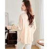 De Mana Women's 100% Wool Lapel Embroidered Cardigan Sweater