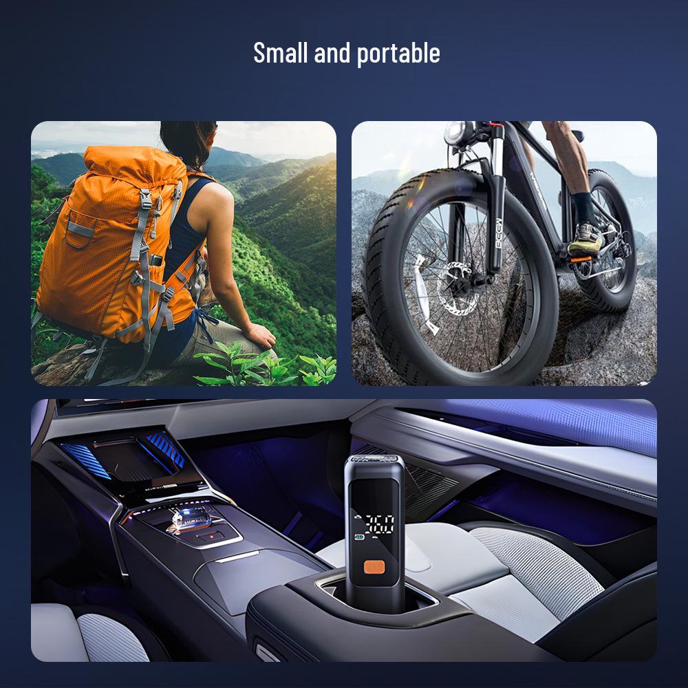 Portable High-Power Electric Car Tire Inflator and Multifunctional Air Pump