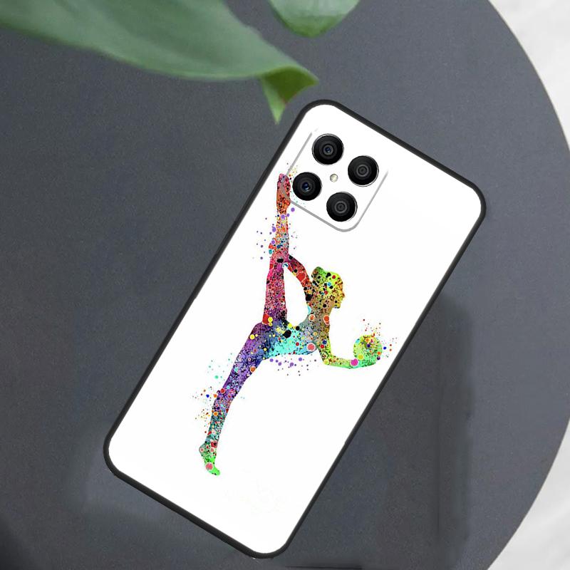 Gymnastics Watercolor Printing For Honor Magic 8 7 5 6 Pro Case For Honor 200 400 Lite 50 70 90 X8c X8b X9a X9b X9c X9d Win