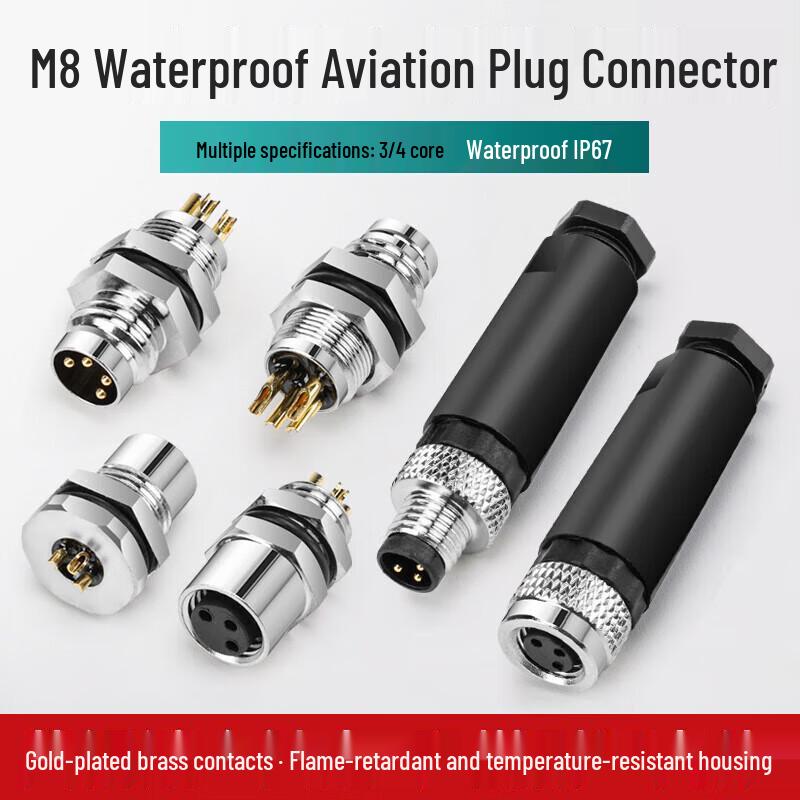 M8 Waterproof Aviation Sensor Cable Connector