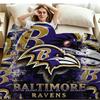 Koc flanelowy z nadrukiem Baltimore Ravens Wysokiej jakości Ciepły Komfortowy Pokrowiec na wszystkie pory roku Idealny na prezenty Wystrój domu