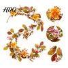 Thanksgiving Harvest Decorations Halloween Willow Vine Twig Garland, Yellow Artificial Branch Decor for Fireplace Mantle Realistic Decorative Foliage