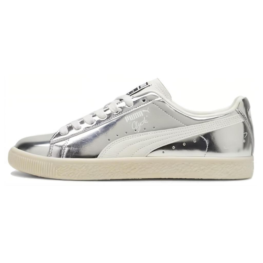Puma Clyde 3024 Silver Unisex Sneakers Warm-White 396488-01
