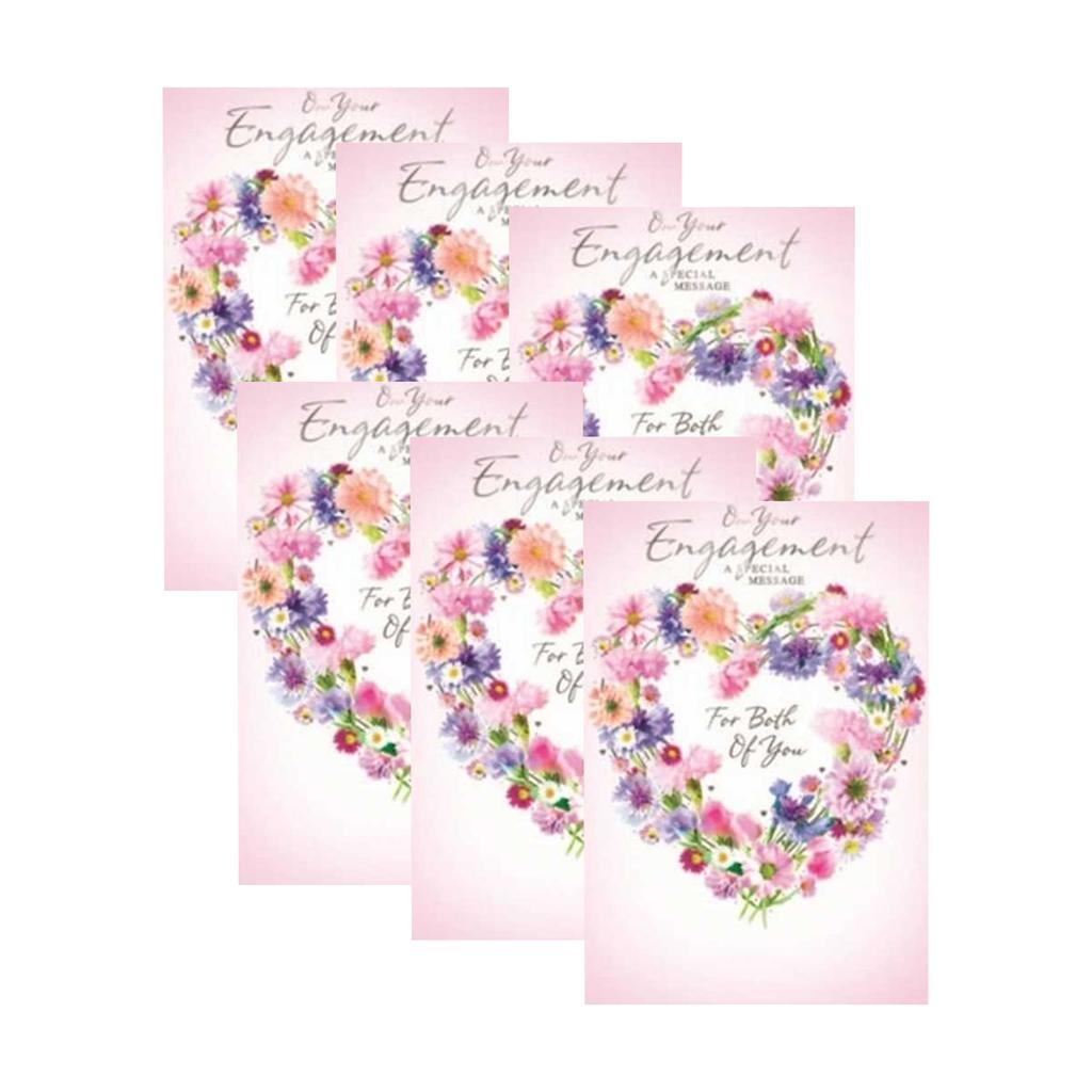 Simon Elvin On Your Engagement For Both Of You Greetings Card (Pack of 6)