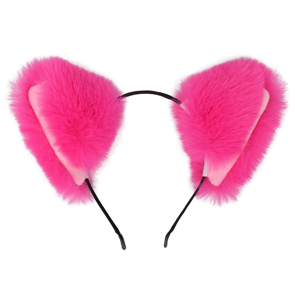 Plush Cat Ears Headband for Cosplay and Anime Costumes