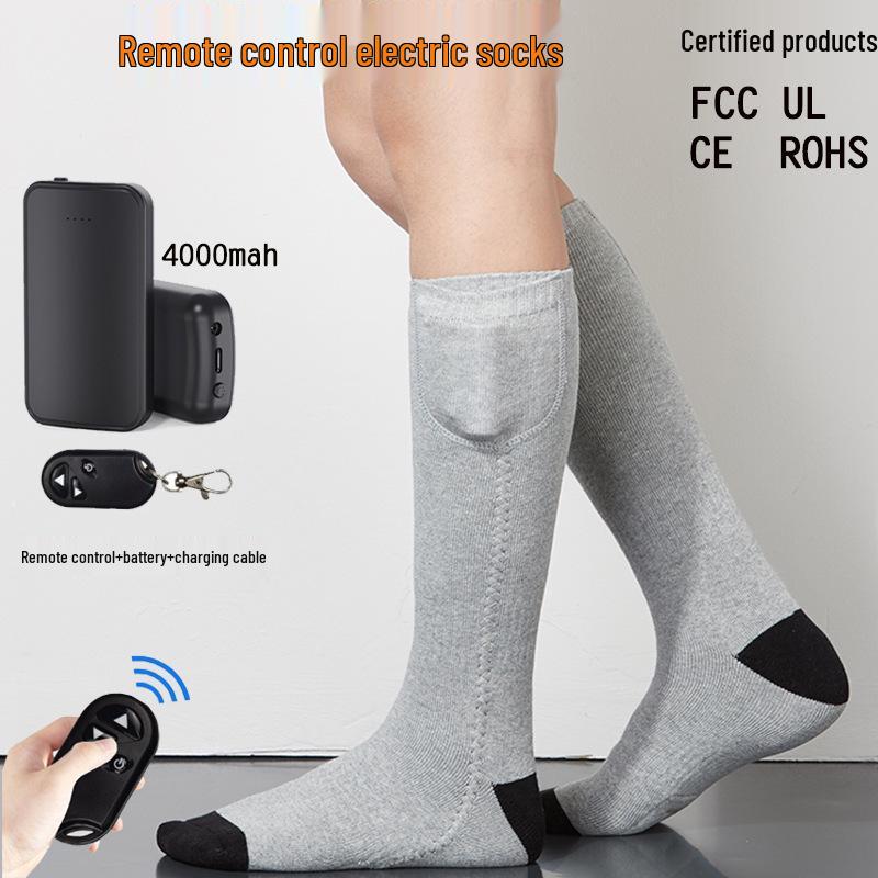 Unisex Elektrisch Beheizte Socken mit Fernbedienung für Kälteschutz im Freien - Ideal für Radfahren und Skifahren