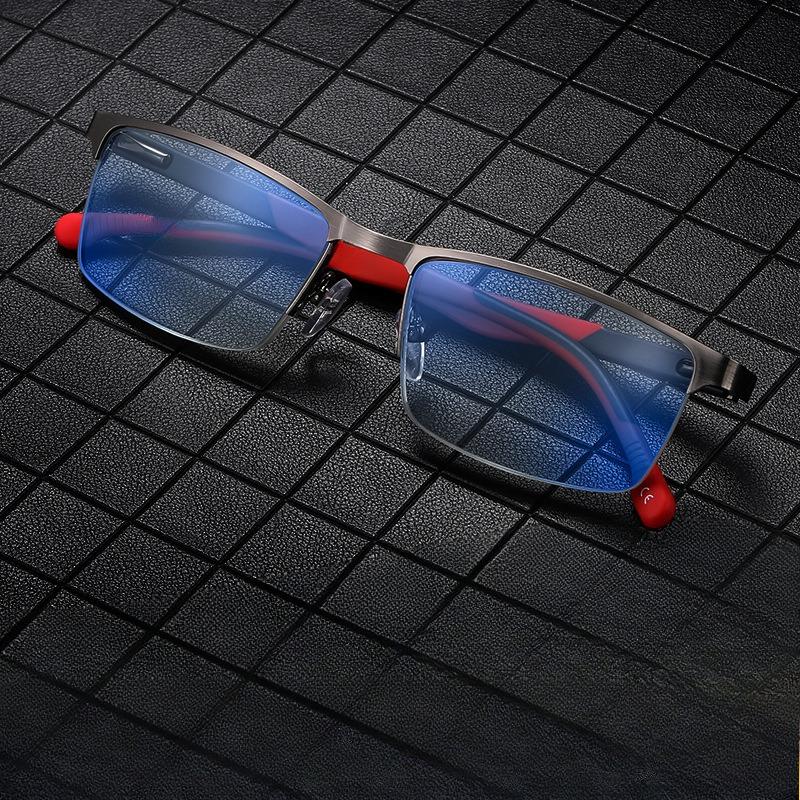 

Модные очки для чтения с пружинными дужками высокой четкости и защитой от синего света для мужчин и женщин, ударопрочные, износостойкие, для пресбиопии +400 degrees серый