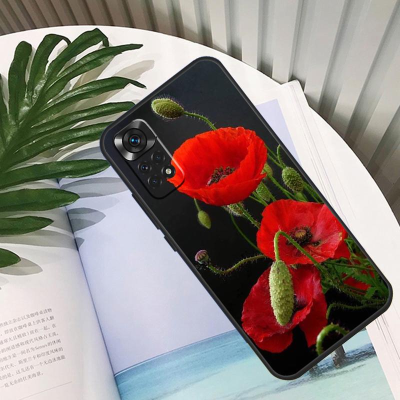 Poppy Flower Bloom For Xiaomi Redmi 10C 9C 12C 10A 9T Case For Redmi Note 12 8 9 10 11 Pro 9S 10S 11S Cover