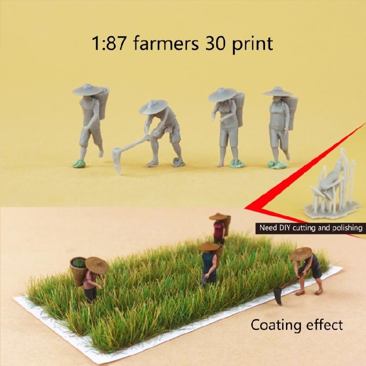 Enhances Miniature World 1/87 Scale DIY Resins Farm Scene Figures, Realistic Detailing for Collectors