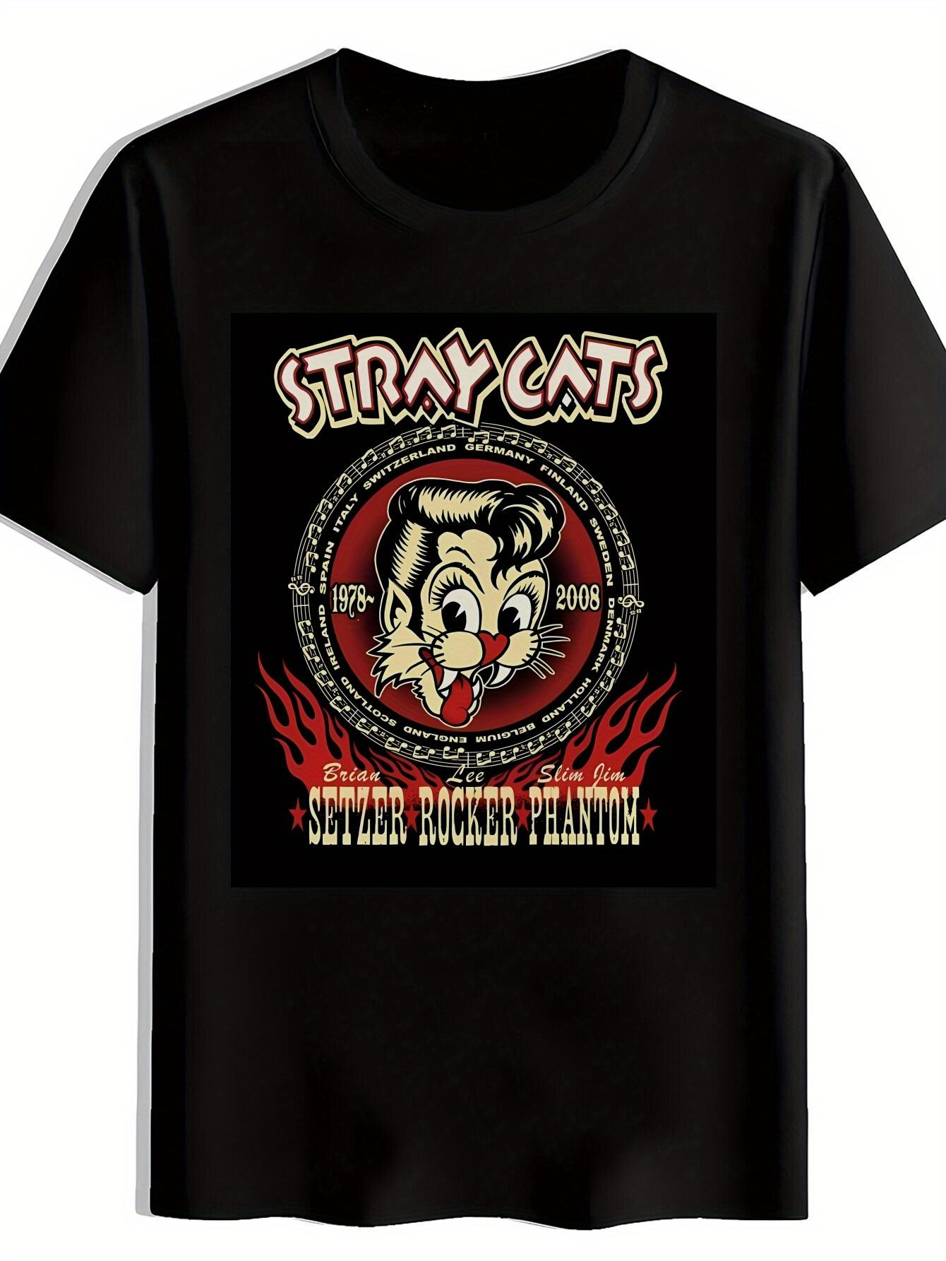 Vintage Rock Band T-shirt -  Stray Cats  Graphic S