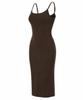 Lopejeu Hourglass Eyelet Dress (Brown)