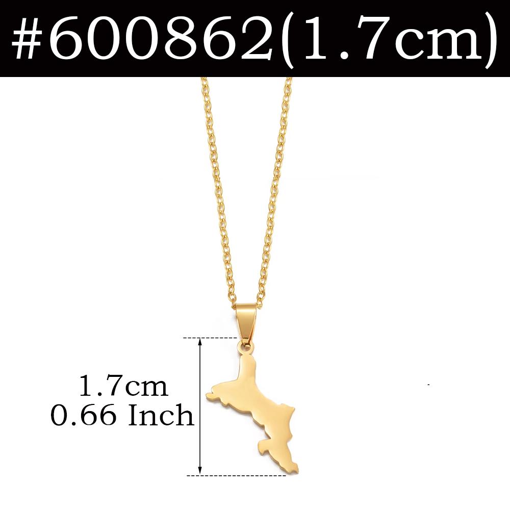 1 Stück Seychellen Karte Anhänger Halsketten Mahe Edelstahl für Damen Mutter Schmuck #572062