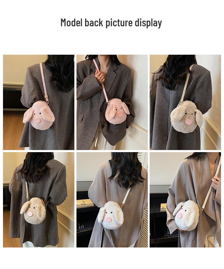 Roztomilá kreslená prasátko plyšová taška přes rameno - Dámská crossbody a dětská hračka panenka dárek