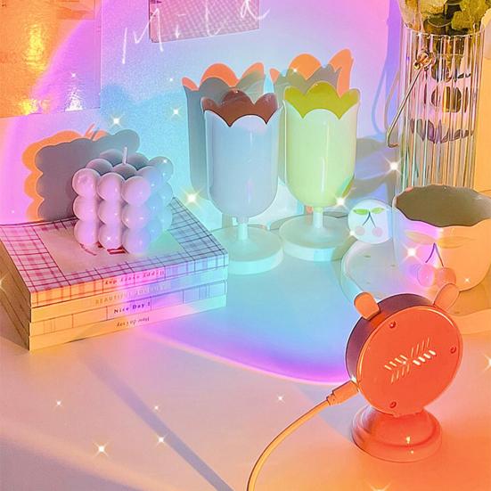 Sonnenuntergang-Projektionslampe, romantische Atmosphäre, RGB-Mini-Kaninchen-/Katzenohr-Regenbogen-Lampenprojektor für Zuhause