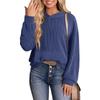 Women's Fashion Loose Twisted Hoodie With Pockets Long Sleeves Solid Color Top