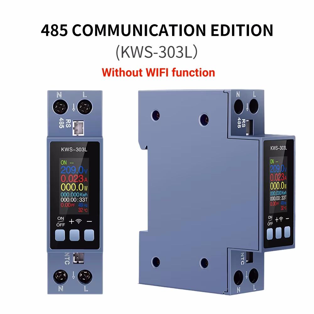 8In1 AC85-290V Voltage Current Power Meter Tuya WIFI Smart Switch Circuit Breaker 40A Power Metering Timer Relay Smart Life APP