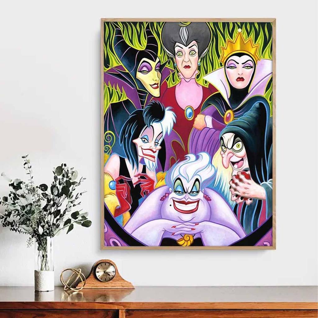 DIY Diamond Painting Villainous Character Cross Stitch Kit Mosaic Art Diamond Painting Full Circle Diamond Home Decoration