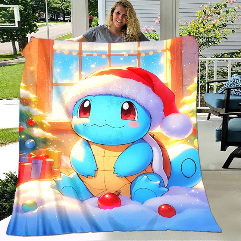 1pc Blanket Pokémon1 Print Design, Lightweight Blanket for Sofa, Bed- Soft &Warm, Gift for All Seasons Like Christmas, Halloween