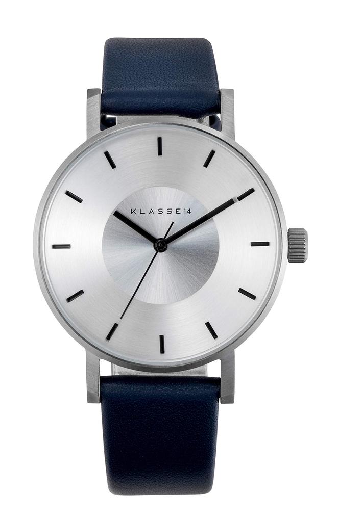 Watch Volare Silver Blue leather strap 36mm WVO20SR007W Navy [KLASSE14] Women's