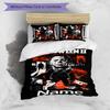 3pcs Custom Name Cartoon Michael Myers Bedding Set Duvet Cover Closure Includes 1 Duvet Cover & 2 Pillowcases for All Seasons Bedroom Decor