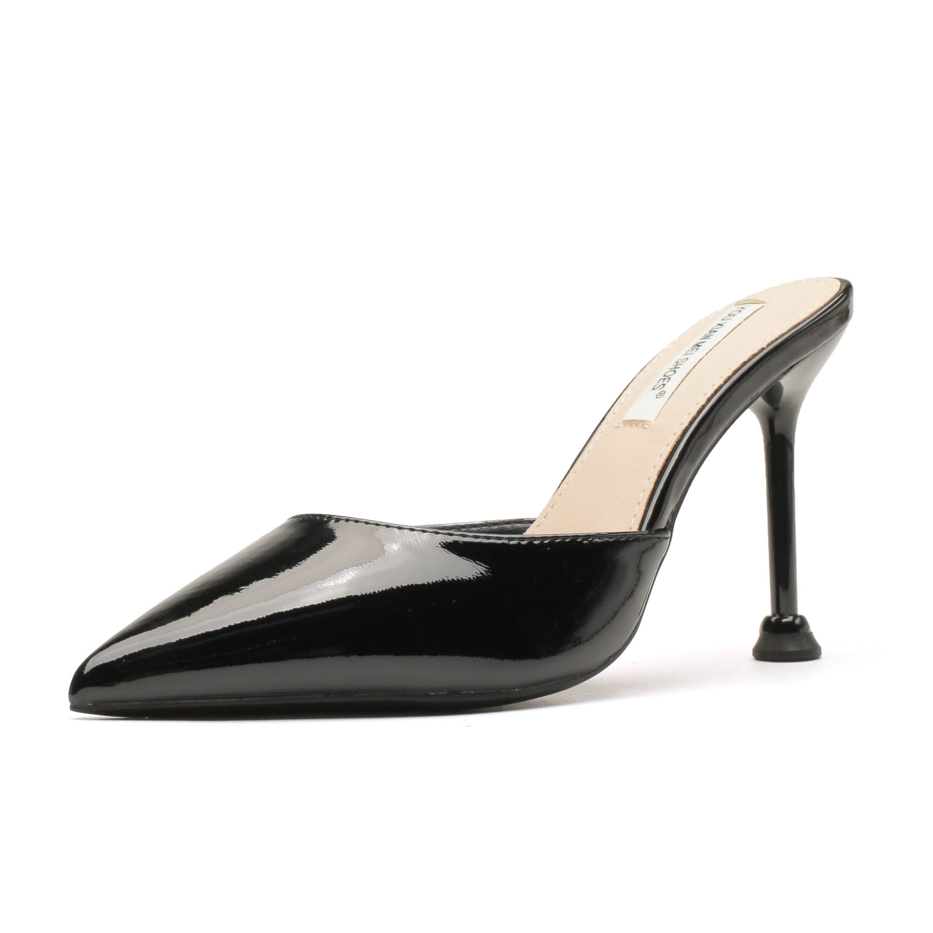 

- Туфли-лодочки, на высоком каблуке, простая кожаная поверхность, повседневная профессиональная обувь для женщин-коммутеров, тонкий каблук, заостренный OA-темперамент, универсальные 40 чёрный