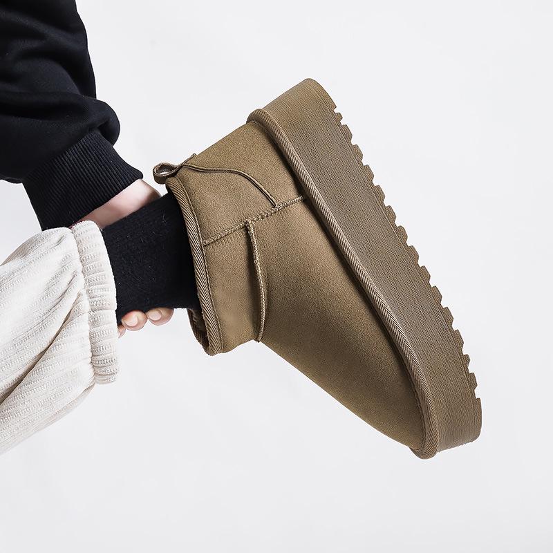 Women's Winter Warm Cotton Platform Snow Boots, Plus Velvet Ankle Boots, Non-Slip Versatile Style