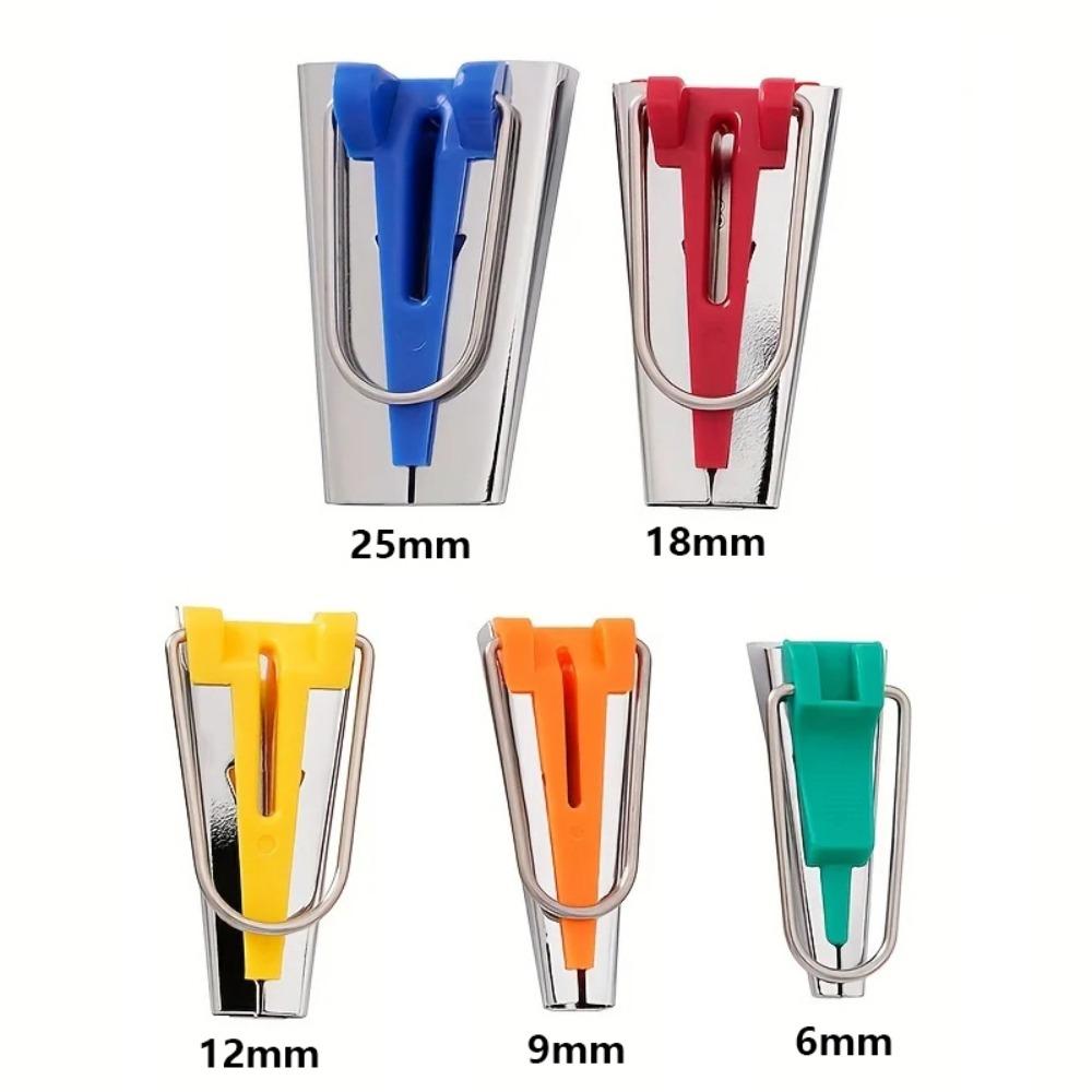 3/4/5/6/7Pcs with Edge Binding Roller Bias Binding Tape Making Tool Overlocking Stitch