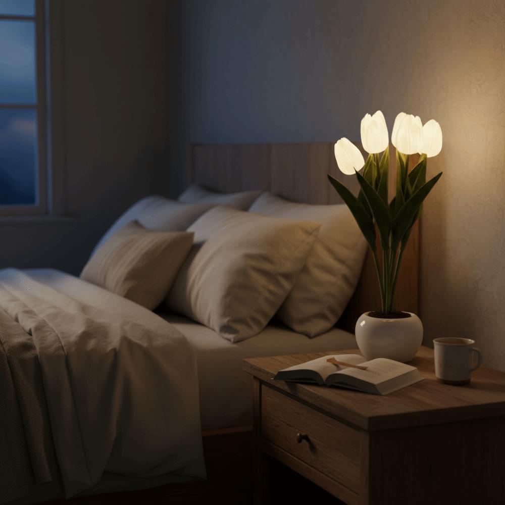 Nachtlicht LED Tulpenlampe LED Licht Simulationsblumenlampe Tulpen-Tischlampe Tischdekoration