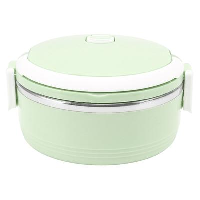 Boîte à déjeuner thermique en acier inoxydable à une couche, portable, isolée, de type bento, avec boucle de sécurité pour