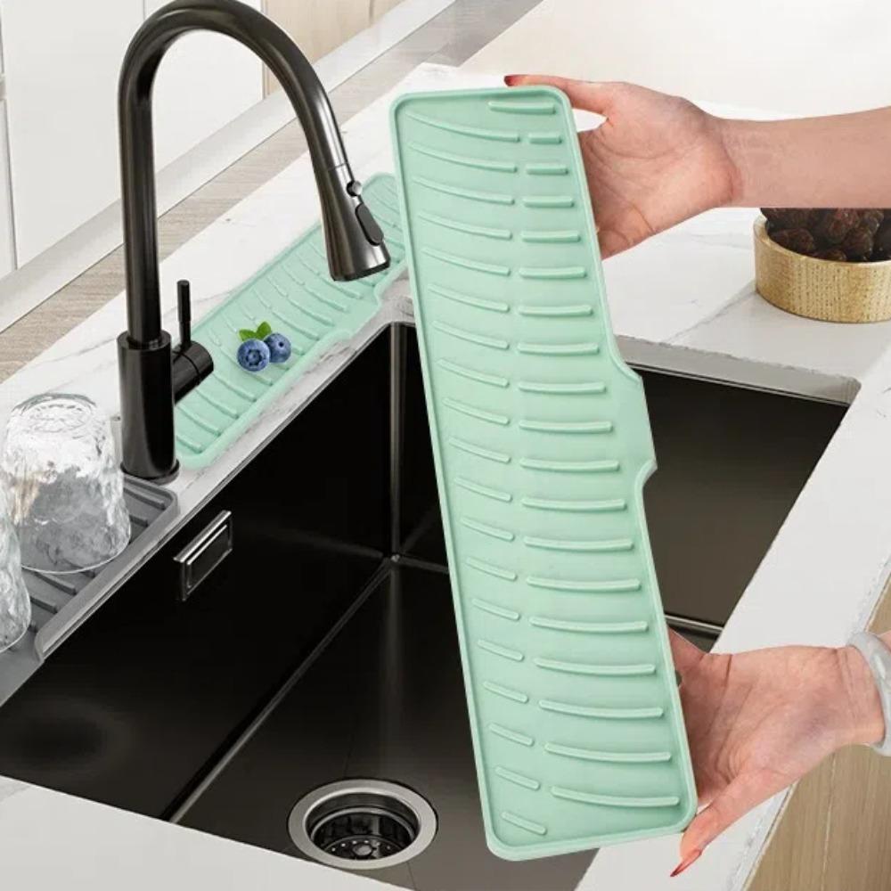 Anti-spray Sink Splash Guard Silicone Drainage Mat New Faucet Splash Pad  Bathroom