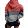 Stitching Hooded Casual All-match Contrast Sweater Women's New Leopard Print Patchwork Top, Casual Color Block Lightweight Sweatshirt