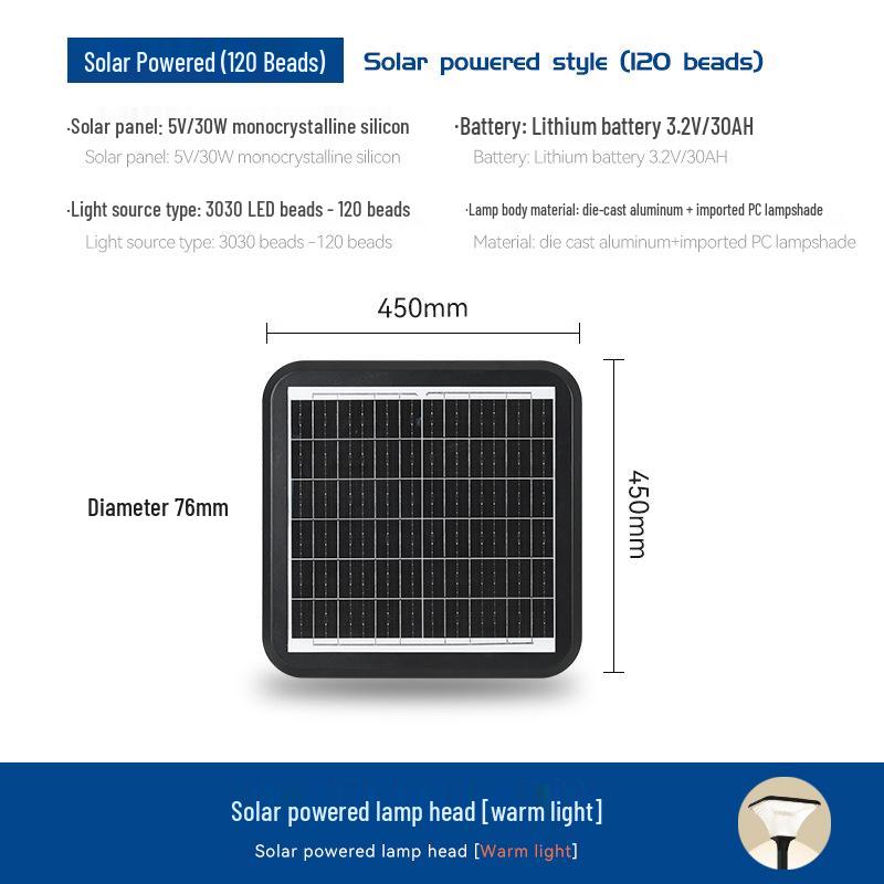 High Brightness Solar Courtyard Lights: Outdoor Garden & Villa Aluminum Landscape Lighting