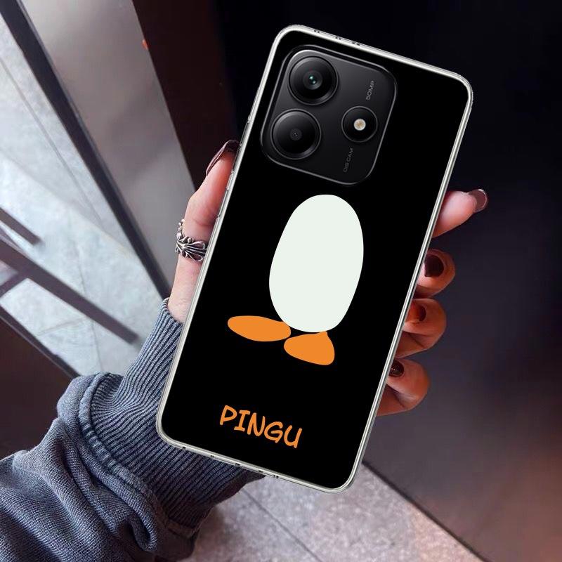 

Cartoon P-Pingu Penguin Phone Case For Xiaomi Redmi Note 15 14 14S 13 12S 12 Pro Plus 11S 11 10S 10 4G Cover 11E 11T 5G Print Fu Redmi Note 11E Pro