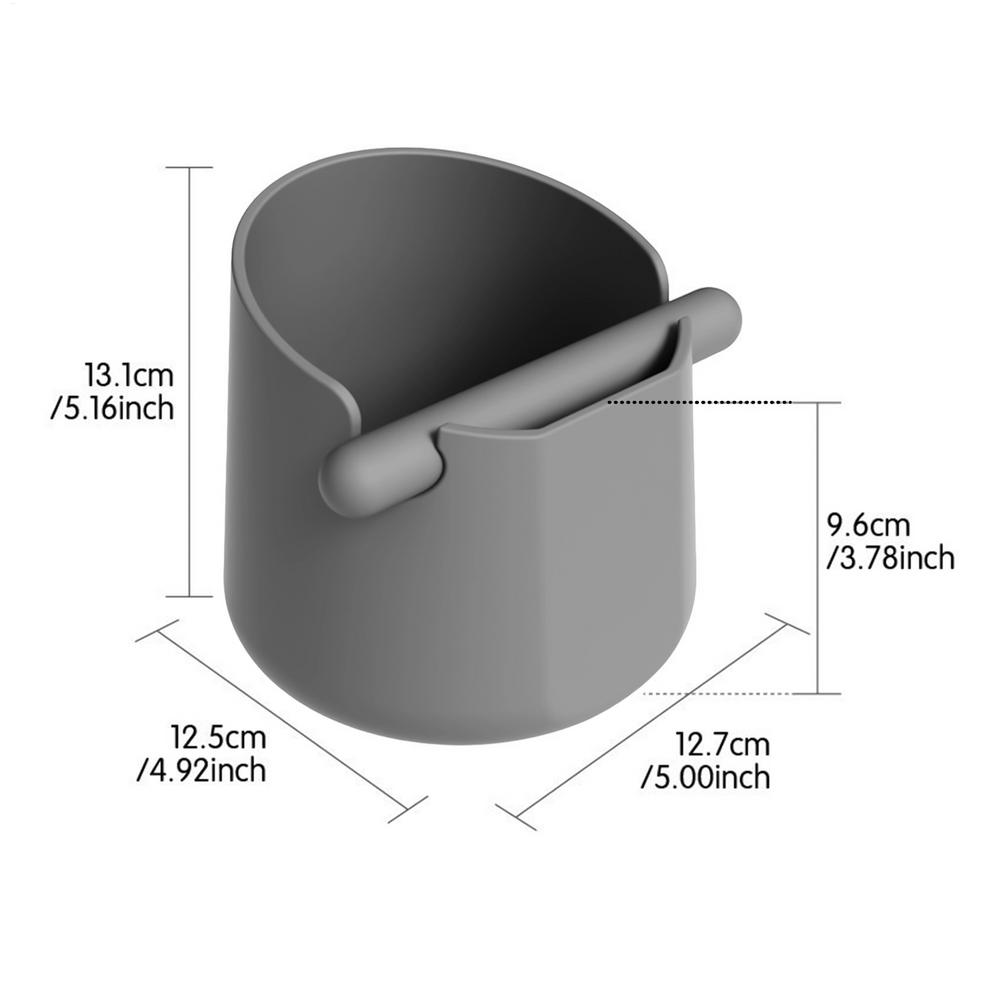 Coffee Knock Box Shock Absorbent Coffee Puck Container Knock Bin for Espresso Machine Home Cafe Countertop Waste Disposal